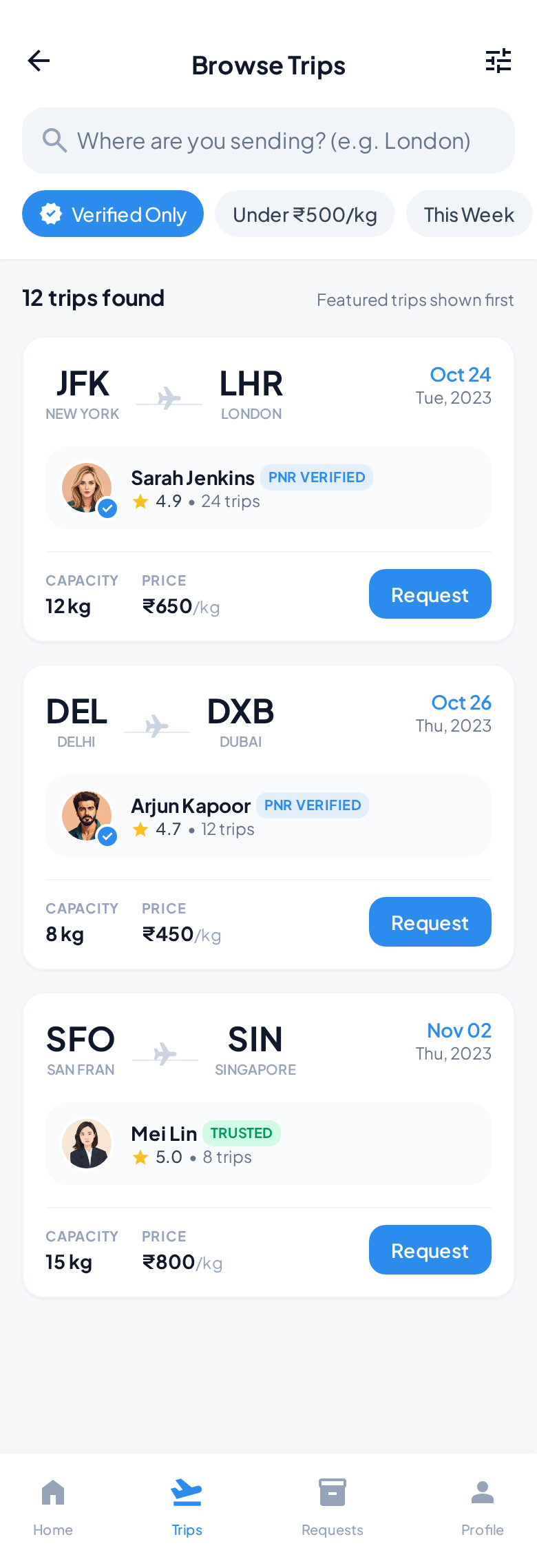 Browse Trips